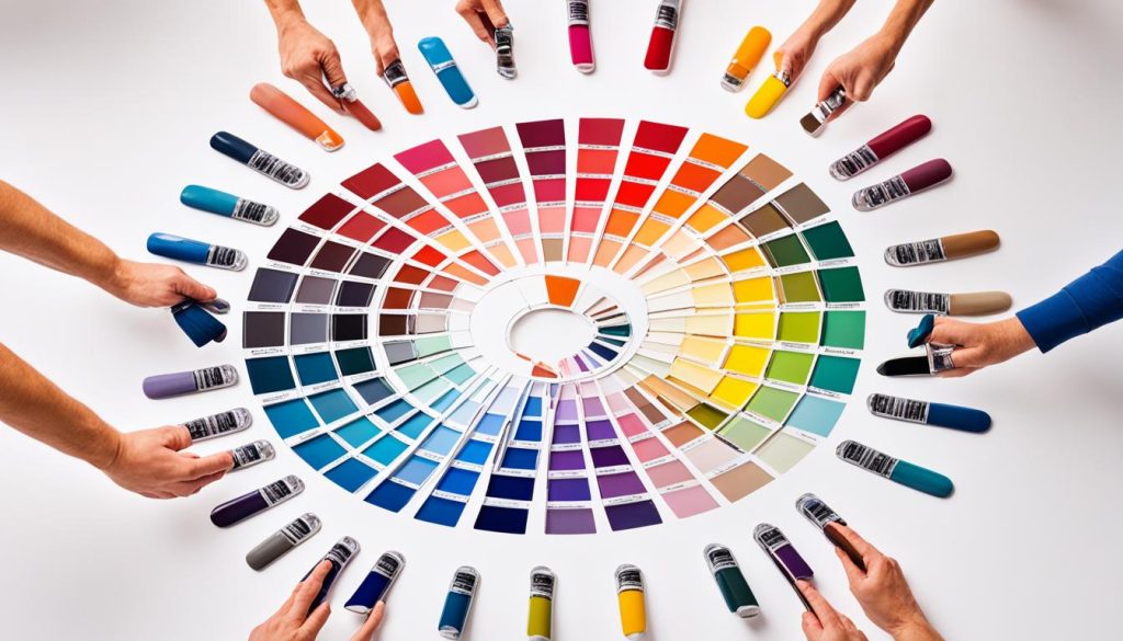 Paint color choices at Miracle Body and Paint