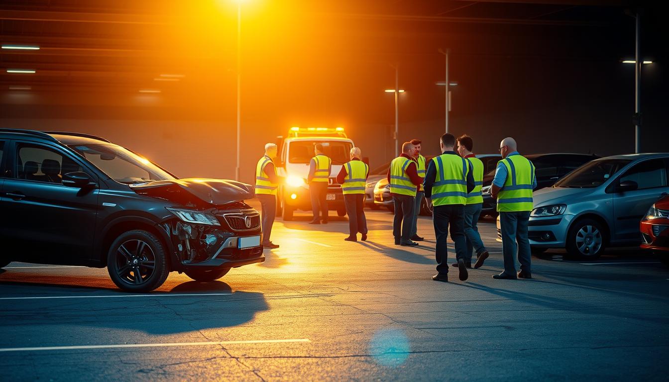 Parking lot accident repairs