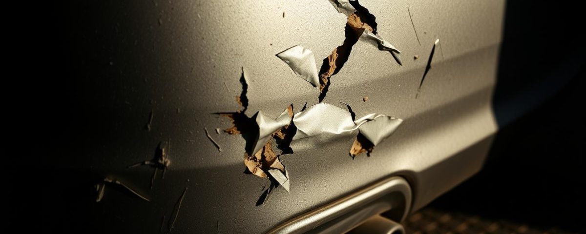 Rear-end collision damage