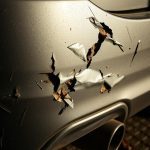 Rear-end collision damage